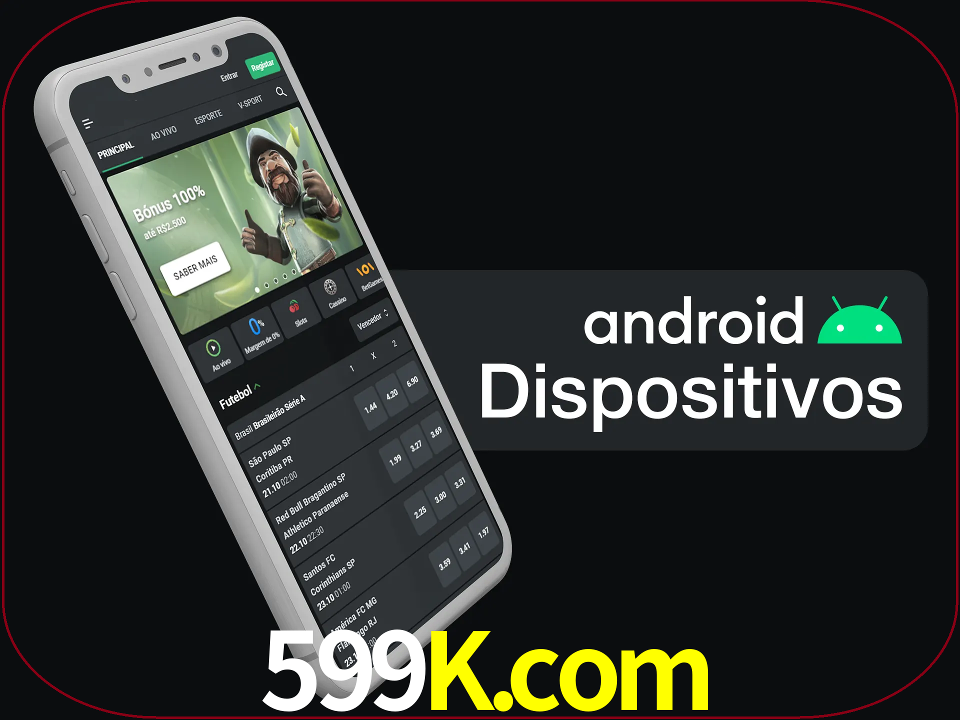 O aplicativo suporta a maioria de todos os dispositivos Android.